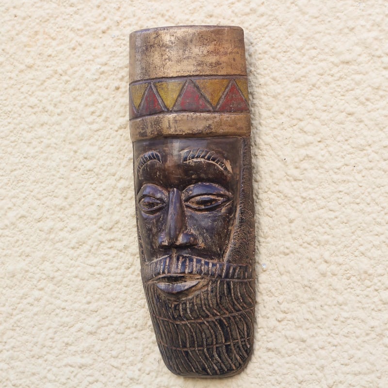 Novica Handmade King Nebuchadnezzar African Wood Mask