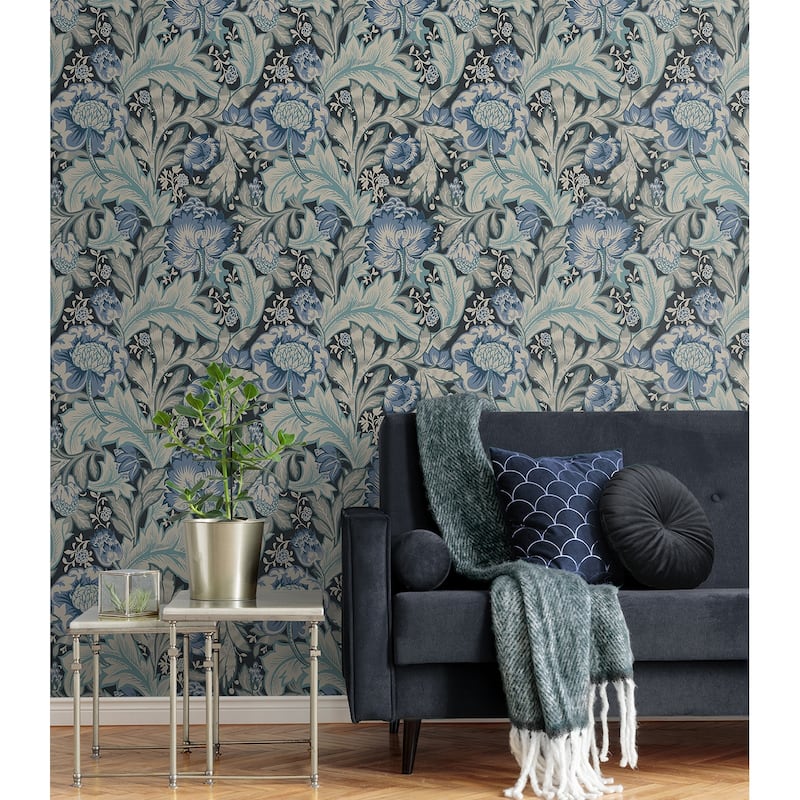 Seabrook Designs Acanthus Garden Nonwoven Unpasted Wallpaper