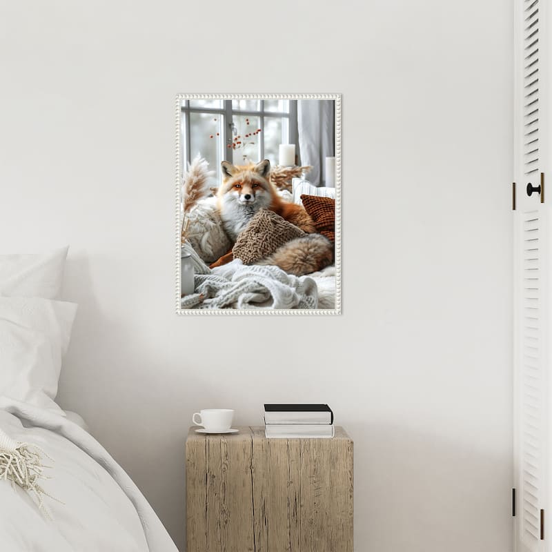 Cozy Fox by Justyna Jaszke Framed Canvas Wall Art