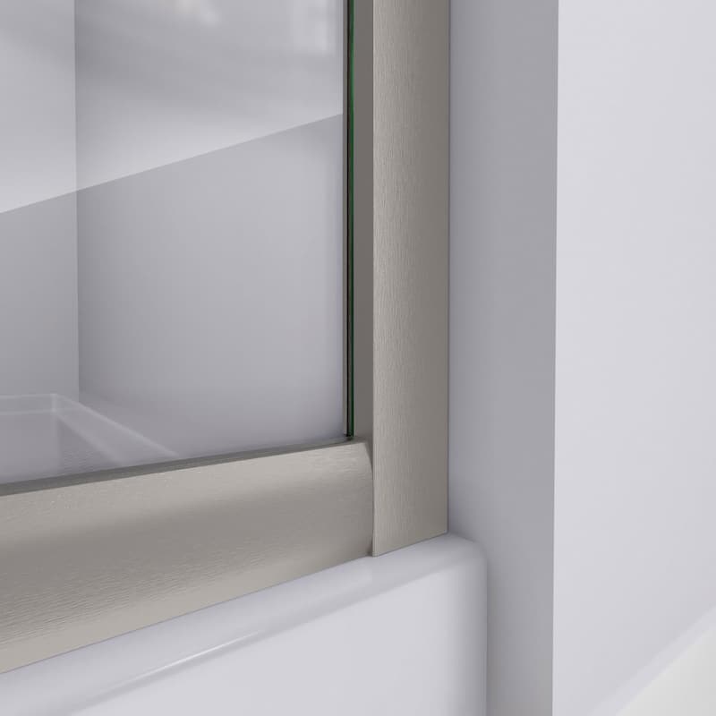 DreamLine Prime 33 in. x 33 in. x 76 3/4 in. H Shower Enclosure, Shower Base and Acrylic Backwall Kit