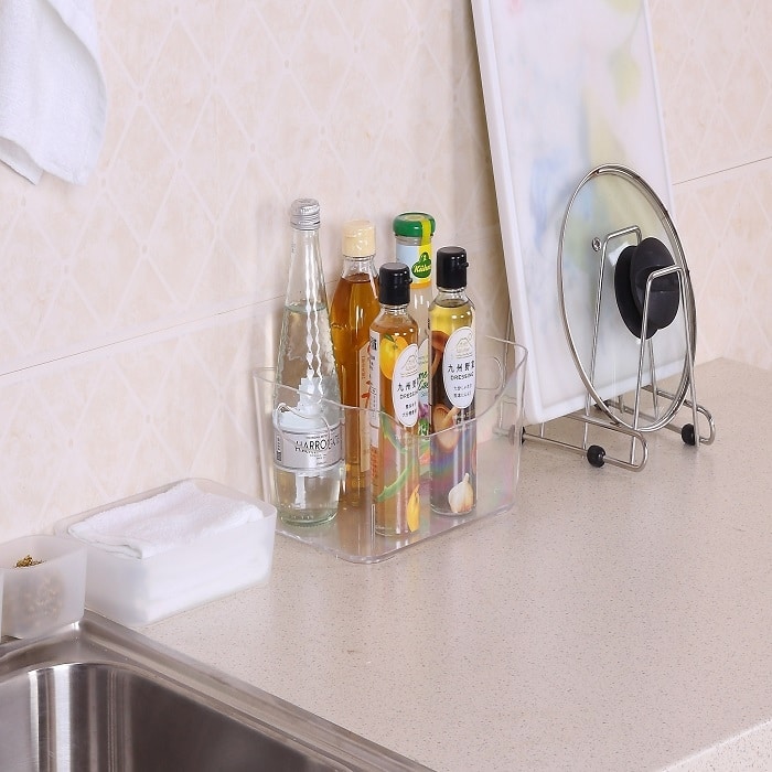 Ybmhome Open Bin Storage Basket Kitchen Pantry , Caddy Clear