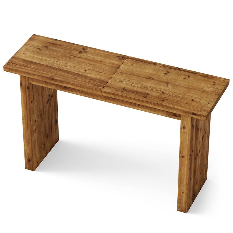 63" Solid Wood Bar Height Table, Industrial High Top Kitchen & Dining Counter Tables