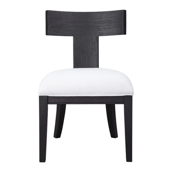 slide 2 of 6, Uttermost Idris 21" Wide Klismos Style Chair with Slubbed Fabric Charcoal Black
