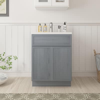 Vanity Art 24" Freestanding Single Base Storage Cabinet with Soft Close Doors