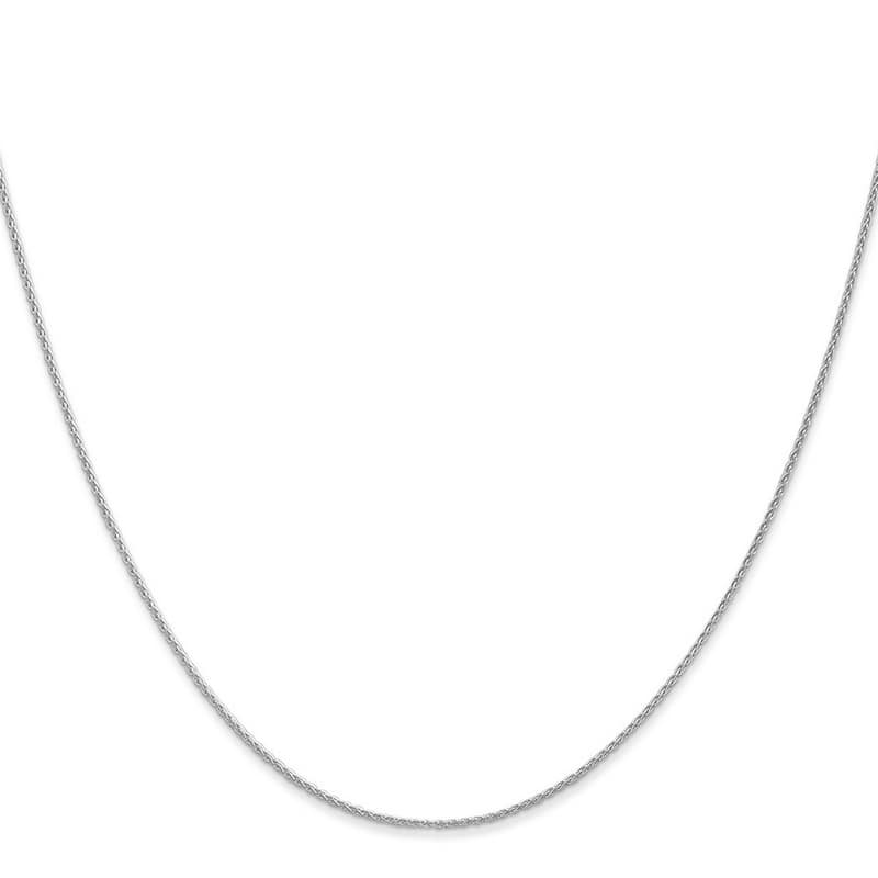 Curata 14k White Gold 10" 1.0mm Parisian Wheat Chain Ankle Bracelet (Lobster-claw)