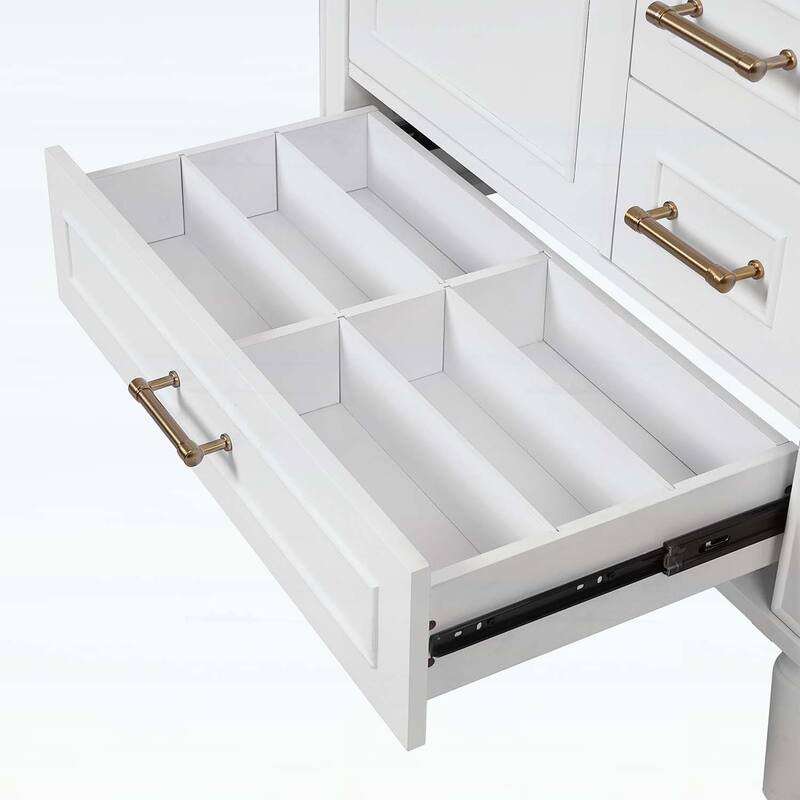 Bathroom Vanity with Ceramic Sink,Soft-Close Door,Multiple Drawers,and Ample Storage for Modern Bathrooms