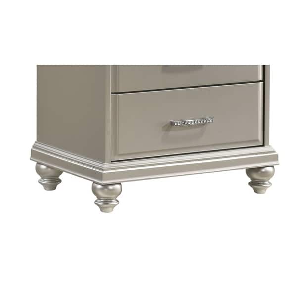 Nightstand with Two Storage Drawers and Bun Feet Bed Bath & Beyond 36129923