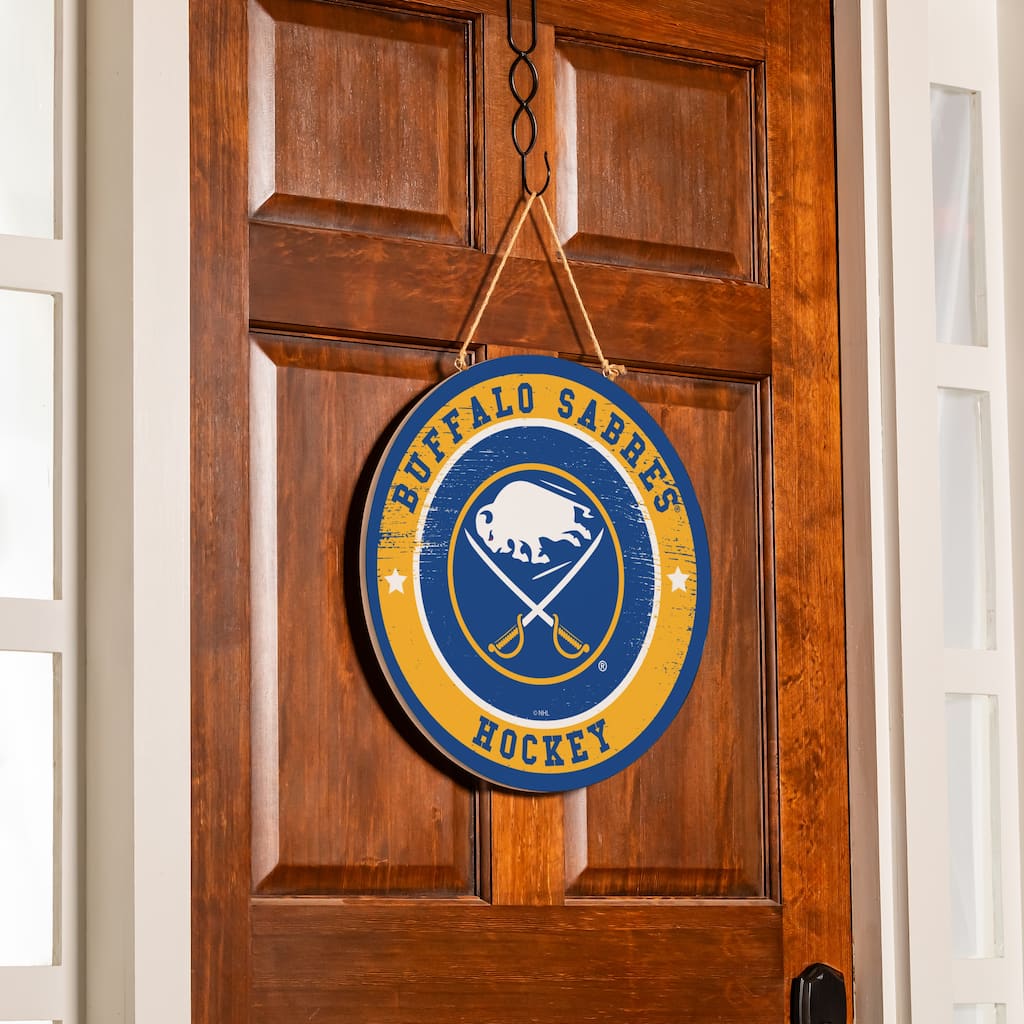 Buffalo Sabres Wooden Door Decor Wall Sign - Multi-Color