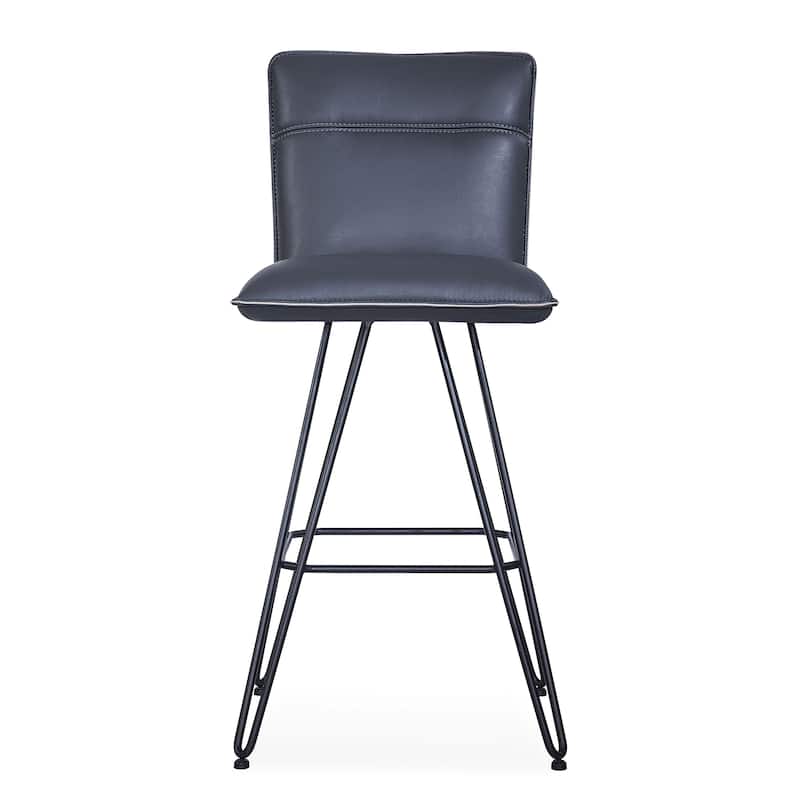 Demi Hairpin Leg Swivel Bar Stool in Cobalt (Set of 2)