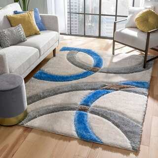 Well Woven San Francisco Bevel Geometric Shag Area Rug - Bed Bath ...