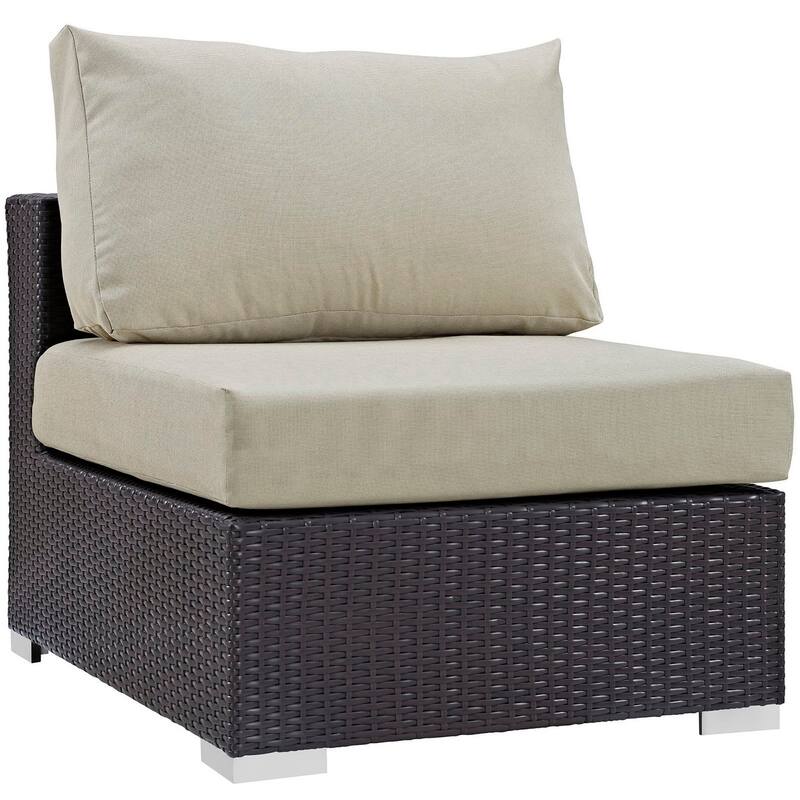 Convene Outdoor Patio Armless - Espresso Beige