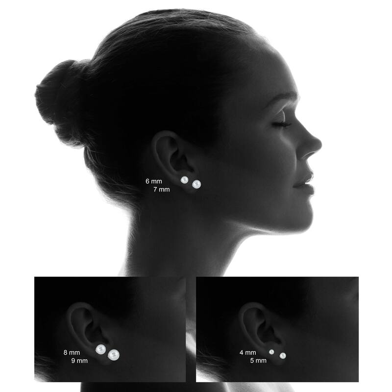 Marquee Jewels Women's 10k White Gold 6-millimeter Ball Stud Earrings