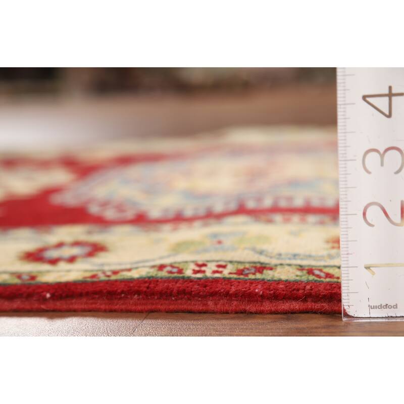 Red Kazak Foyer Rug Handmade Traditional Wool Carpet - 2'9" x 4'1"