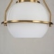 preview thumbnail 20 of 19, Mid-Century Modern 1-Light Dome Semi-Flush Mount Ceiling Light with with Opal Glass Globe Shade - 9.5