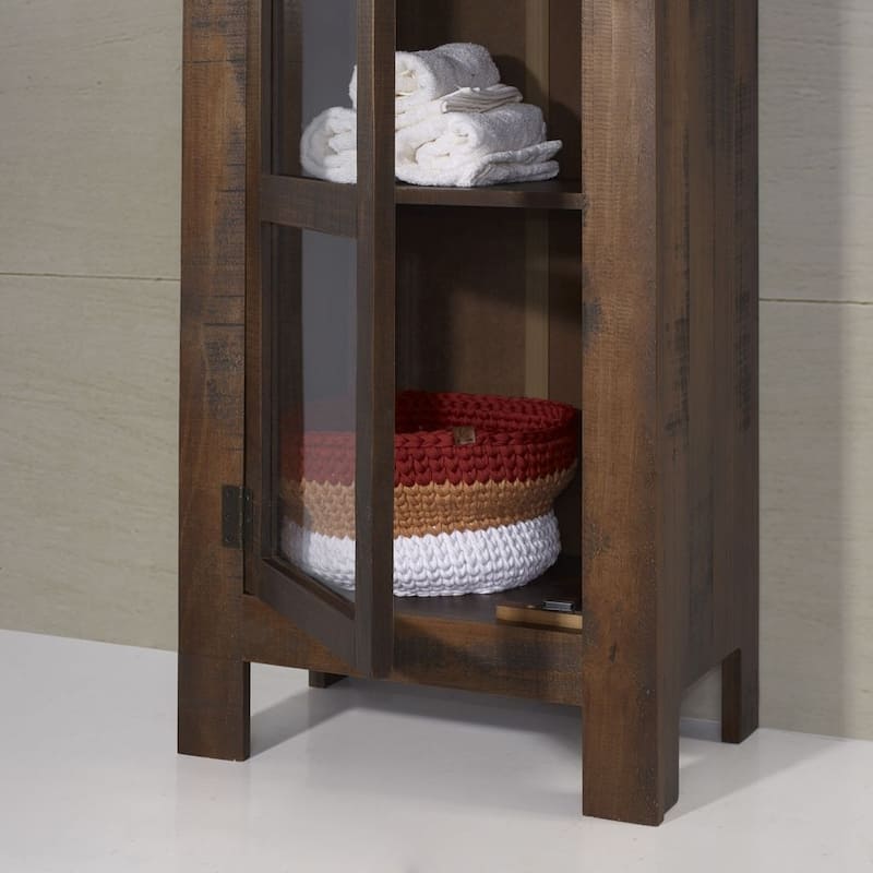 The Beach House Design Sunrise Narrow Cabinet Glass Door Compact Storage