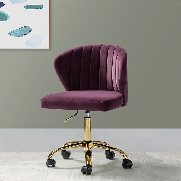 purple and gold office chair