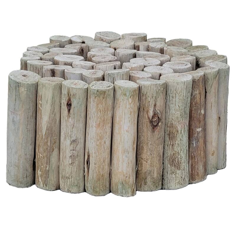 Natural Eucalyptus Garden Borders Lawn and Garden Edging Solid Wood - Small