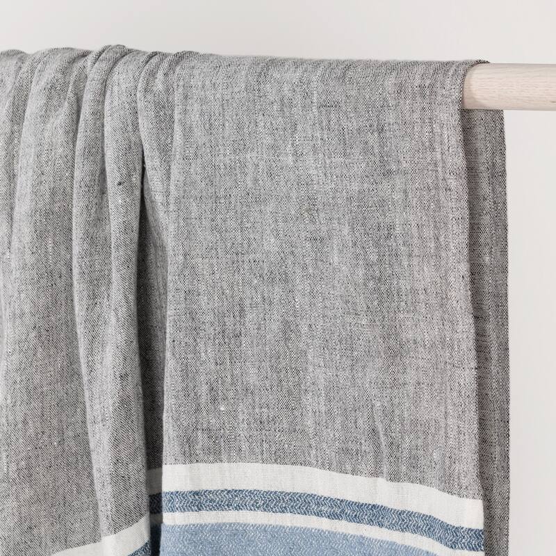 Villa by Classic Home Lima 100% Belgian Linen 50x70 Throw Blanket