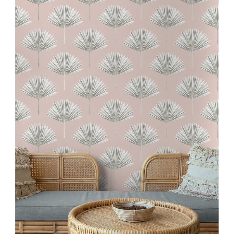 NextWall Tropical Fan Palm Peel and Stick Wallpaper