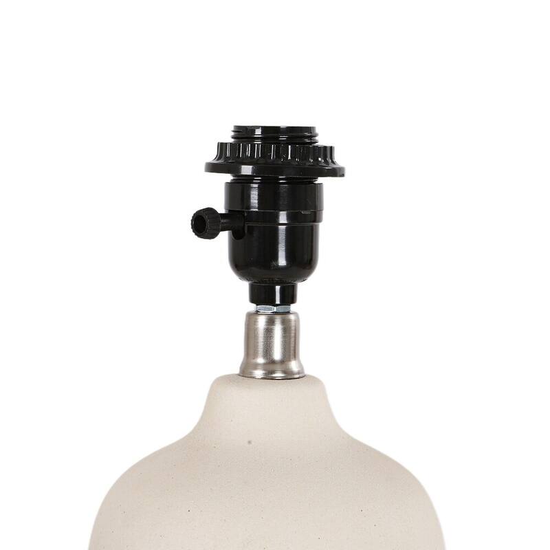 2 Pack Rustic Ceramic Accent Table Lamp with Raffia Shade
