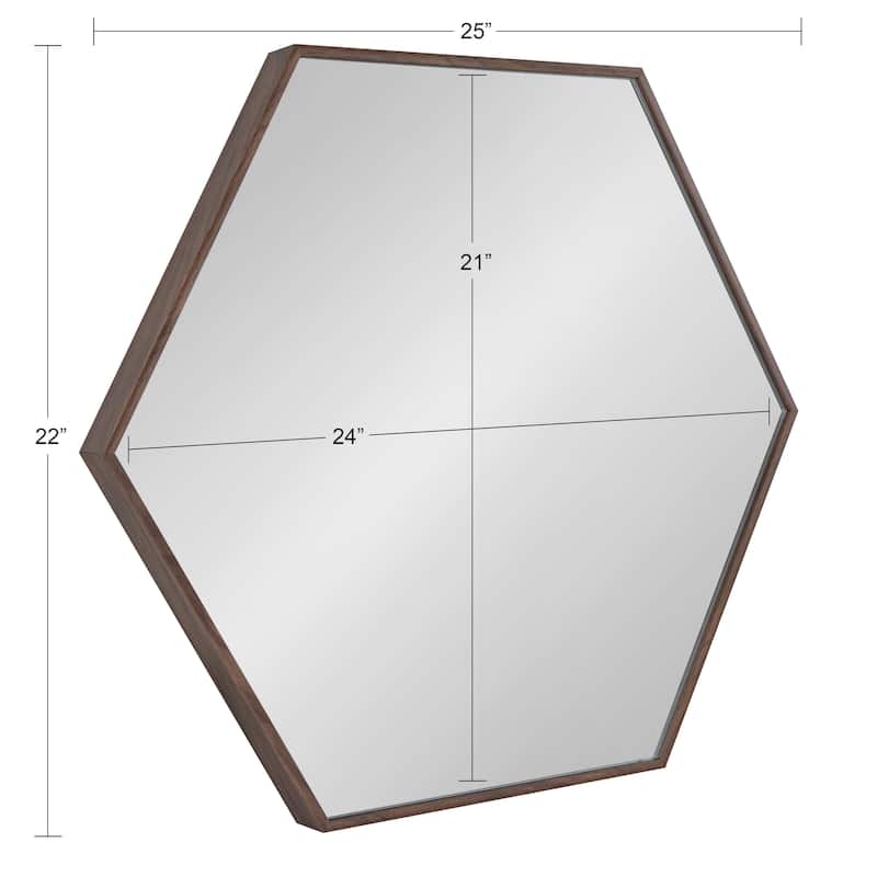 Kate and Laurel Rhodes Framed Mid-century Hexagonal Wall Mirror