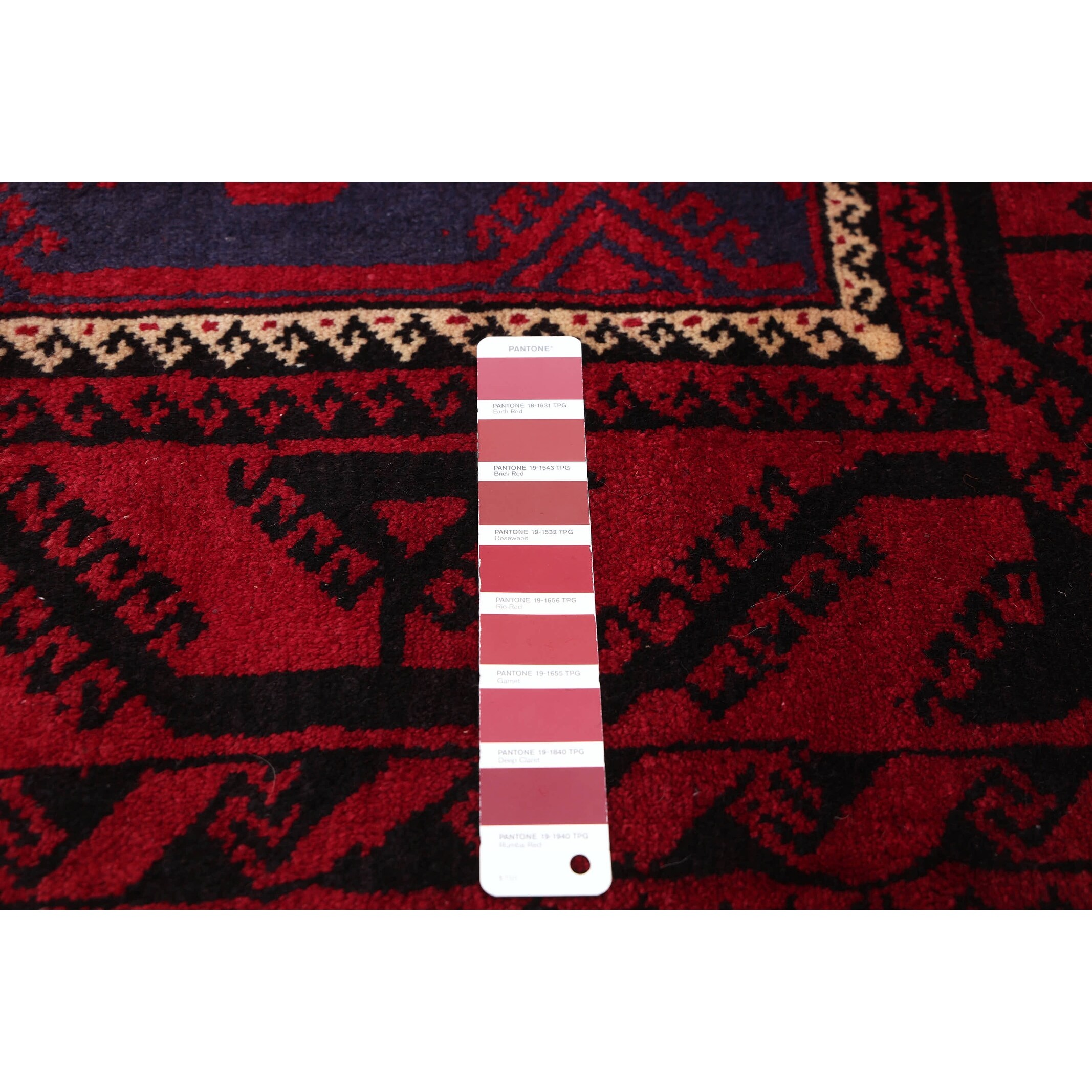 ECARPETGALLERY Hand-knotted Baluch Red Wool Rug - 3'8 x 7'6 - Bed