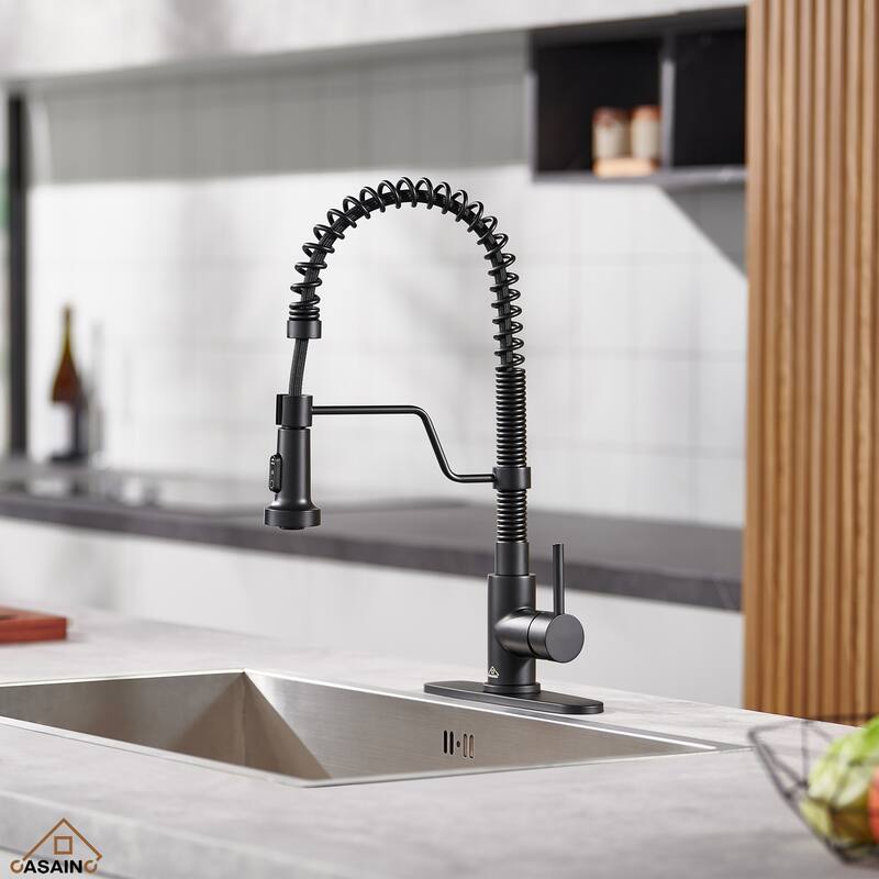 Single Handle Pull-Down Sprayer Kitchen Faucet