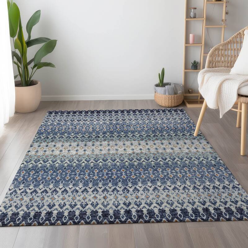 Premium Washable Super Soft Boho Moroccan Mayfield Rug - Seaglass - 5' x 7' 6" - Rectangle