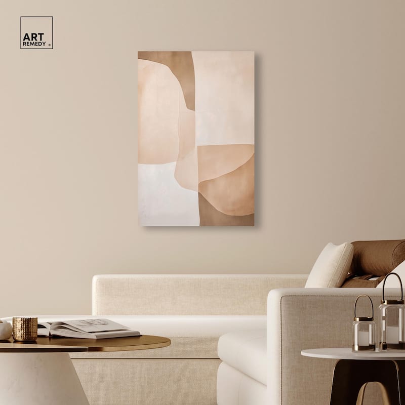 Forms in Beige II Canvas by Art Remedy, Gallery Wrapped