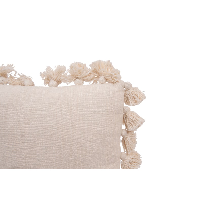 Cotton Pillow with Tassels