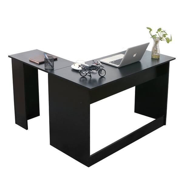 slide 1 of 7, Ivinta Corner Desk Modern L Shaped Desk Computer Table Writing Desk Workstation for Home Office Small Space