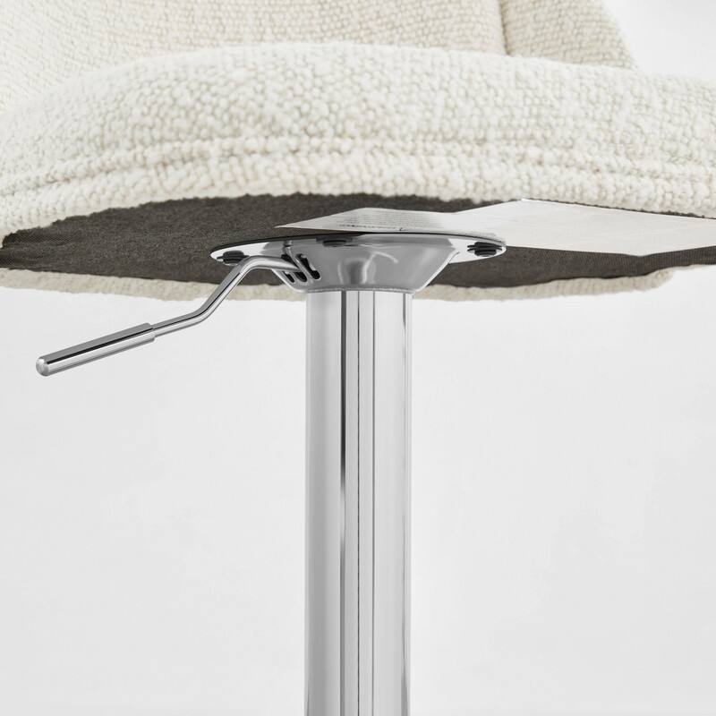 Spruce & Spring Joseph Modern Adjustable Swivel Counter Bar Stools with Back and Arched Footrest