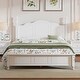 preview thumbnail 1 of 7, Solid Wood Queen Platform Bed Frame with Headboard, No Box Spring Needed White - Queen