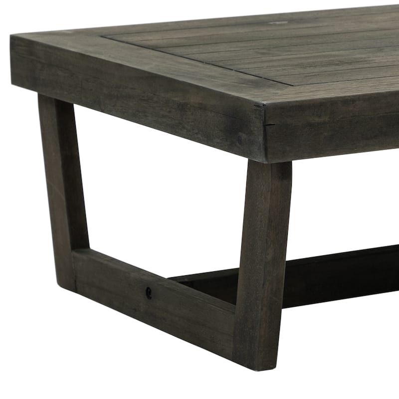 Sectional Wood Furniture 2 Seat Armless Patio Sofa