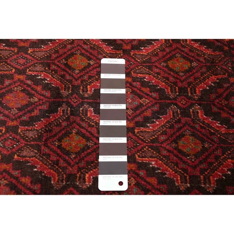 ECARPETGALLERY Hand-knotted Teimani Black, Red Wool Rug - 3'2 x 5'6