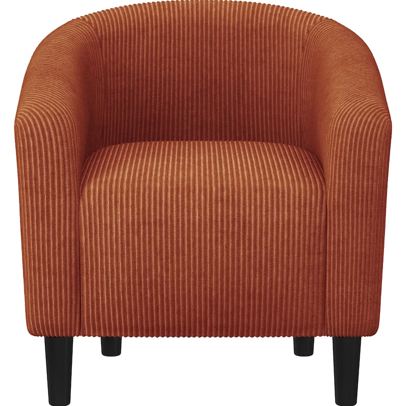 Yaheetech Upholstered Corduroy Fabric Accent Chair Barrel Chair