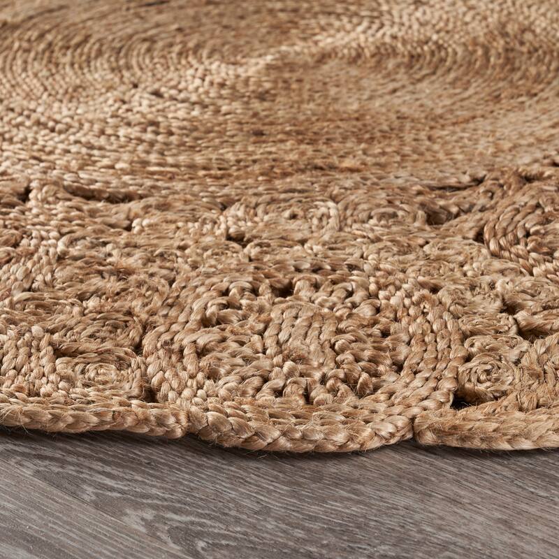 Bera Braided Jute Reversible Bohemian Indoor Area Rug by Sevita