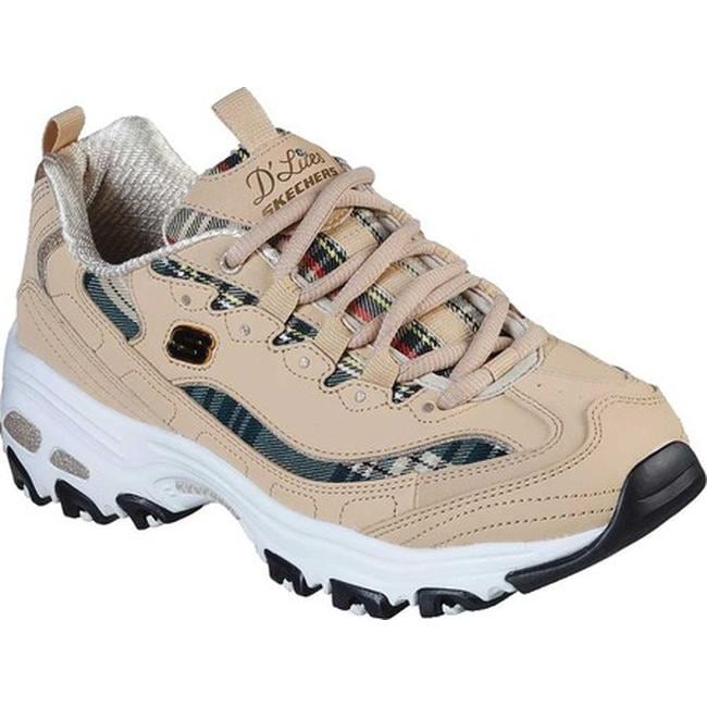 skechers d'lites beige