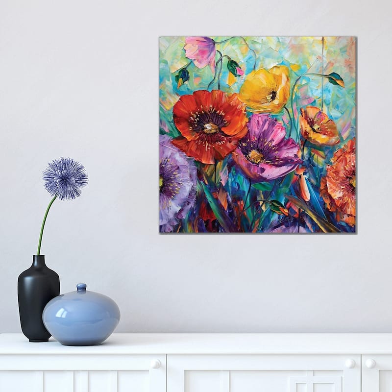 iCanvas "Poppy Field I" by Willson Lau Canvas Print - 18x18x1.5