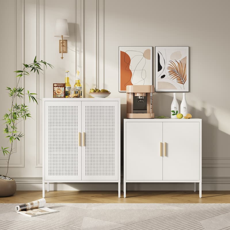 Metal Storage Cabinet with Doors and Adjustable Shelves, Steel Garage Storage Cabinet, Metal File Cabinet