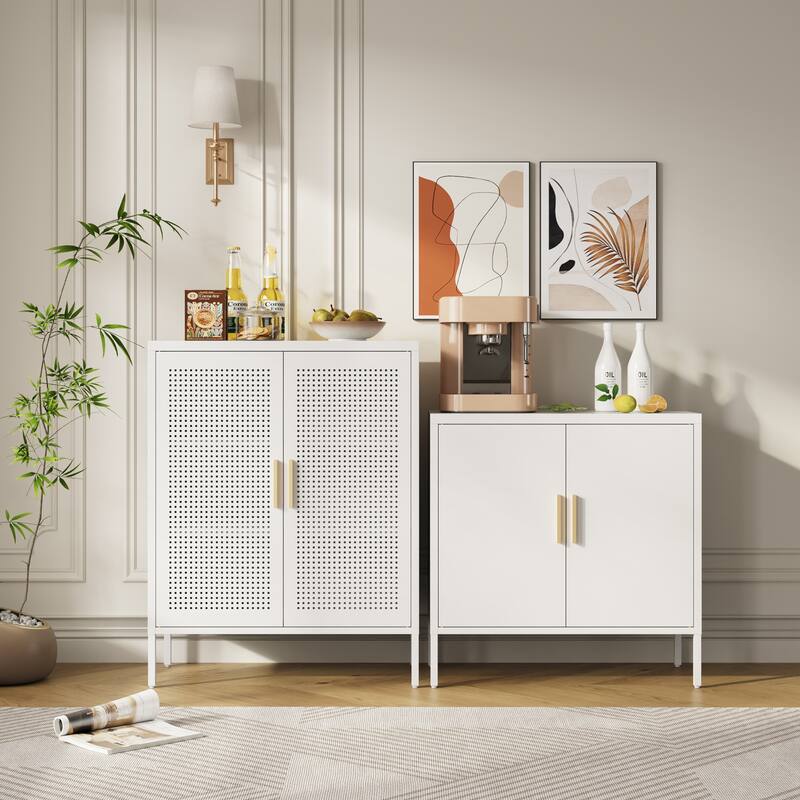 Metal Wall Mountable Storage Cabinet with Lock, Garage Cabinet File Cabinet with 2 Adjustable Shelves