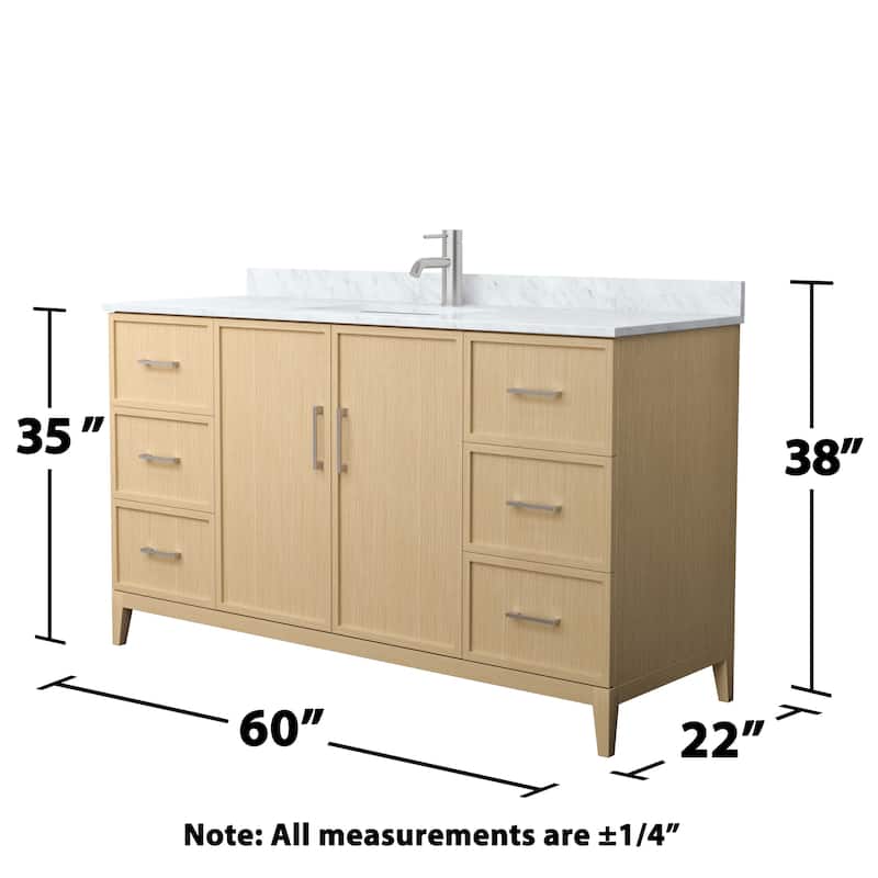 Elan 60-inch Single Vanity, Marble Top