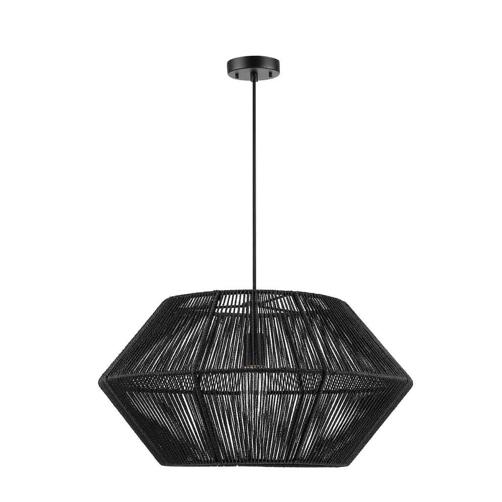 Globe Electric 65470 Terra 25" Wide Pendant with Paper Twine Shade