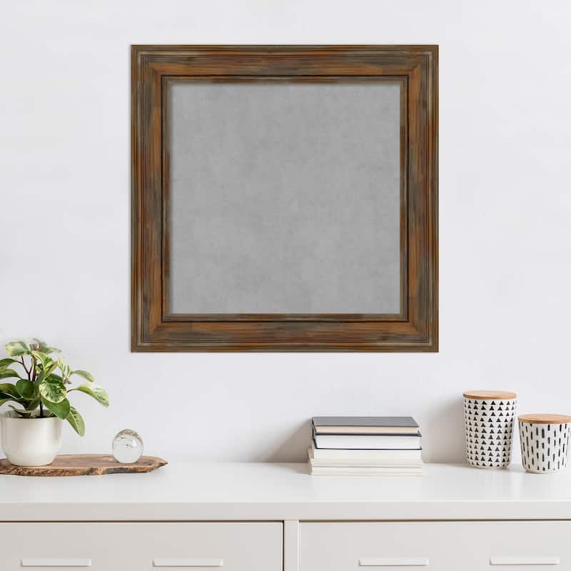 Amanti Art Alexandria Rustic Brown Framed Magnetic Board