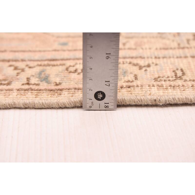 ECARPETGALLERY Hand-knotted Antalya Vintage Salmon Wool Rug - 8'0 x 10'10