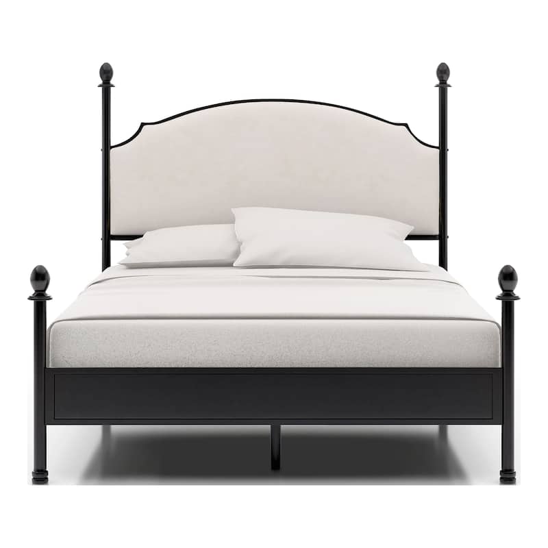 The Gray Barn Epona Modern Curved Metal Four Poster Bed