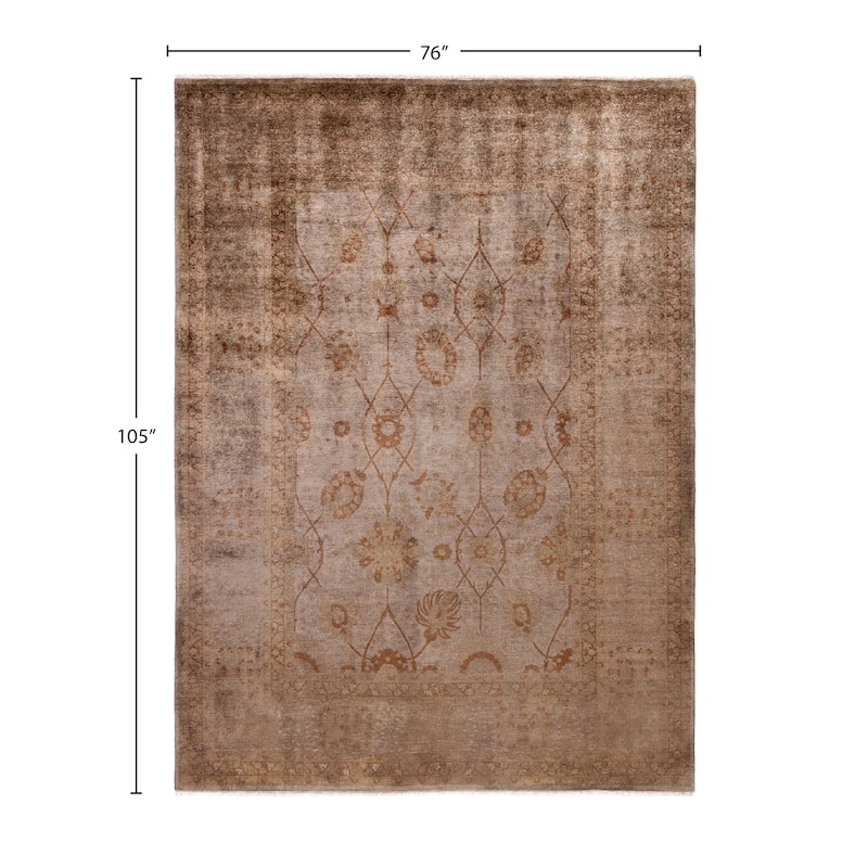 Overdyed One-of-a-Kind Hand-Knotted Area Rug - Beige - 6' 4" x 8' 9"