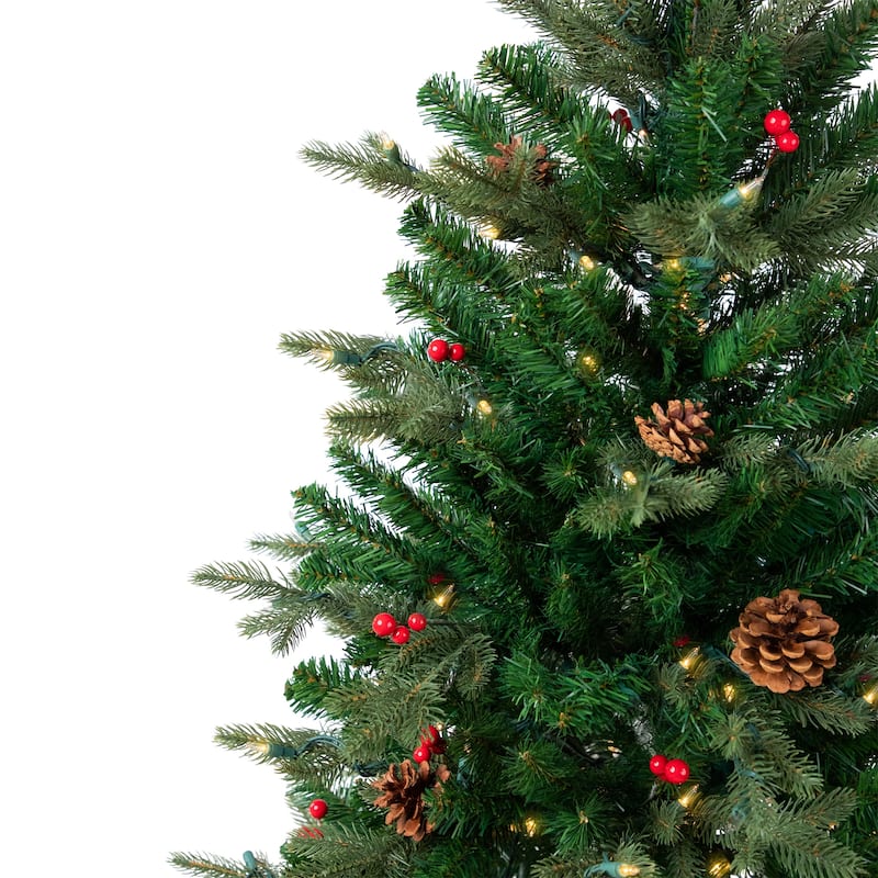 Real Touch™️Pre-Lit Mixed Noble Spruce Artificial Christmas Tree - 4.5' - Warm White