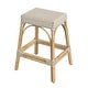 preview thumbnail 106 of 124, Robias 24.5" Rattan Rectangular Counter Stool White/Tan Dot / Natural Rattan Frame