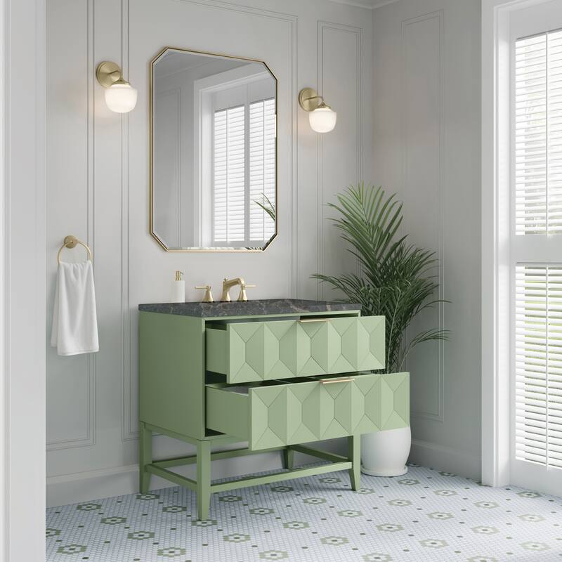 Emmeline 36" Single Vanity Cabinet, Pistachio